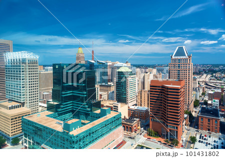 View of Baltimore cityscape from above View of Baltimore cityscape from above 101431802