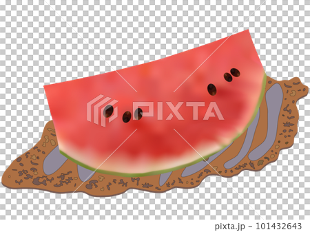 "Cut red small ball watermelon" served on a Japanese plate "Cut red small ball watermelon" served on a Japanese plate 101432643