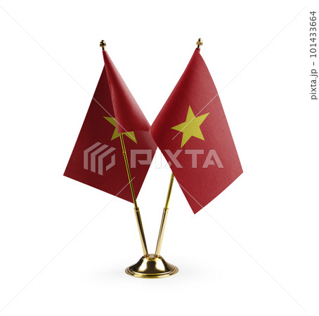 Small national flags of the Vietnam on a white background Small national flags of the Vietnam on a white background 101433664