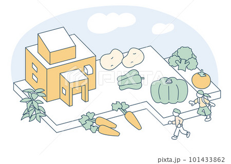 野菜や運動などで健康を保つ人々。 101433862