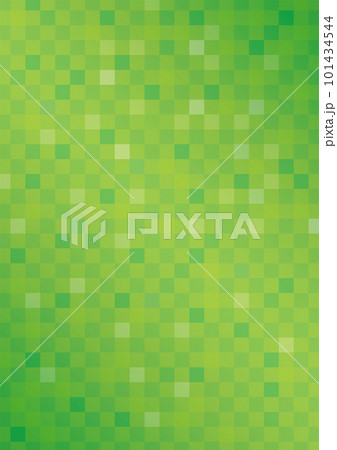 黄緑色の市松模様のキラキラグラデーション壁紙A4 101434544