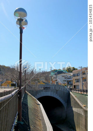 新湊川の流れ 神戸市兵庫区湊川 新湊川の流れ 神戸市兵庫区湊川 101434835