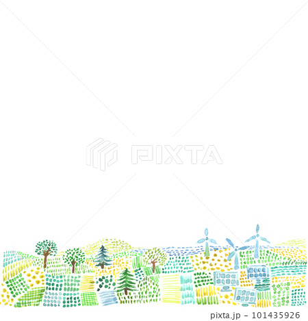 水彩で描いたSDGsをイメージした背景イラスト 101435926