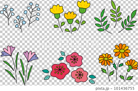 五顏六色的花圖 101436755