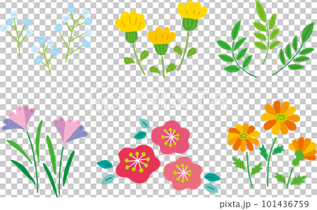 五顏六色的花圖 101436759