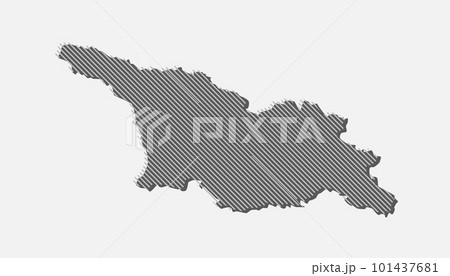 Abstract map Georgia, parallel grey lines Abstract map Georgia, parallel grey lines 101437681