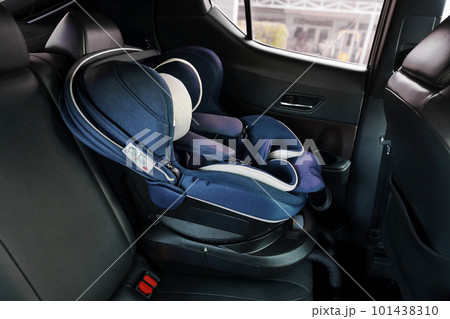 empty safety seat for baby or child in car 101438310