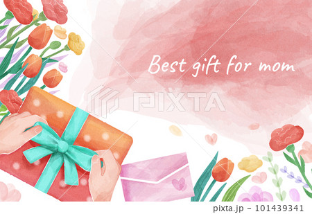 Watercolor mother's day poster 101439341