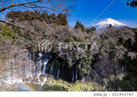 白糸の滝展望台より望む富士山　静岡県富士宮市 101441747