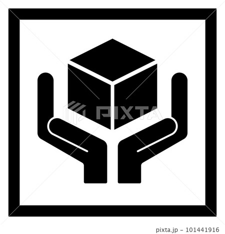 取扱注意のステッカーデザイン（黒） 101441916