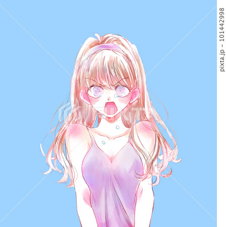 怒りながら泣いている女性 101442998