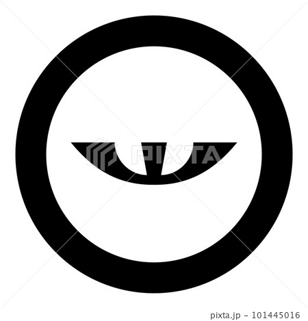 Israeli Shekel currency symbol ILS money ois sign old icon in circle round black color vector illustration image solid outline style 101445016