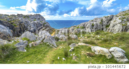 Coastline and Cliffs, Buelna, Asturias, Spain 101445672