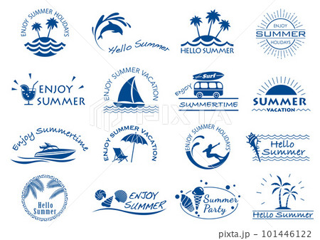 夏のシンボルアイコンセット 101446122