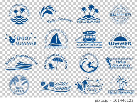 夏のシンボルアイコンセット 101446122