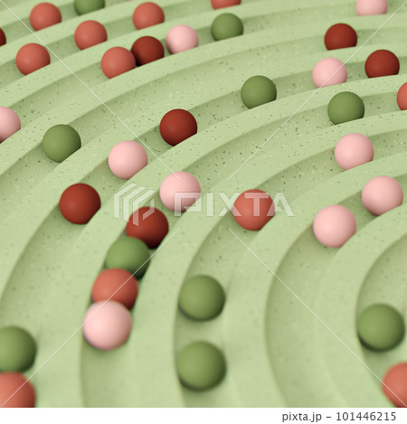 Small spheres rolling down wavy slide Small spheres rolling down wavy slide 101446215