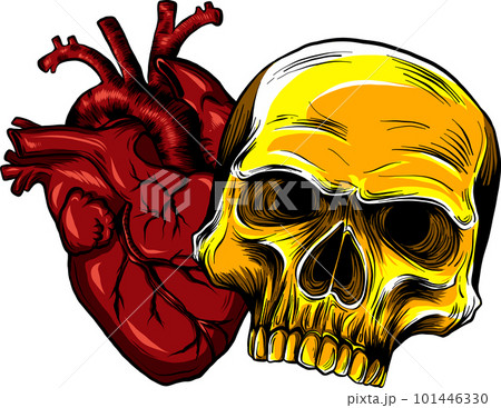 skull and heart designs