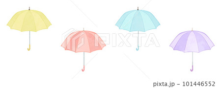 かわいい傘のカラフルイラストセット かわいい傘のカラフルイラストセット 101446552