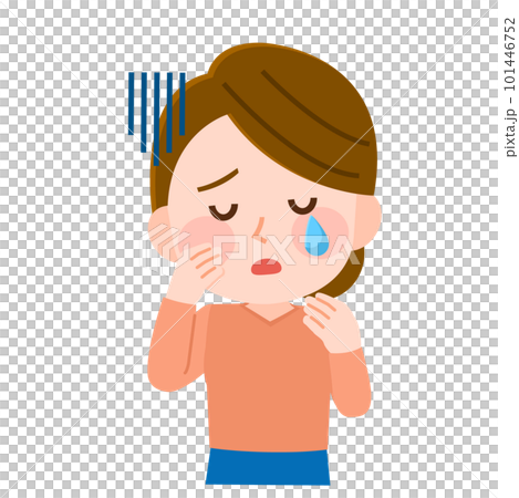 泣く女性　イラスト 101446752
