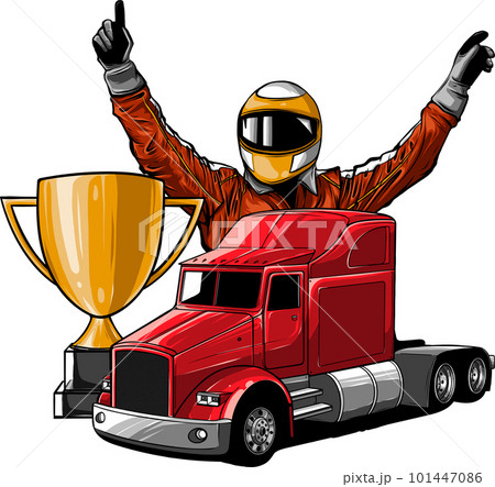 pilot and truck racer vector template 101447086