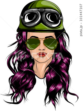 vector illustration of Sexy girl soldiers in uniform 101447107