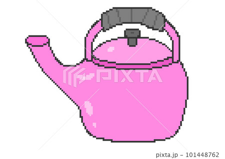 やかん＿ドット絵(ピンク) 101448762