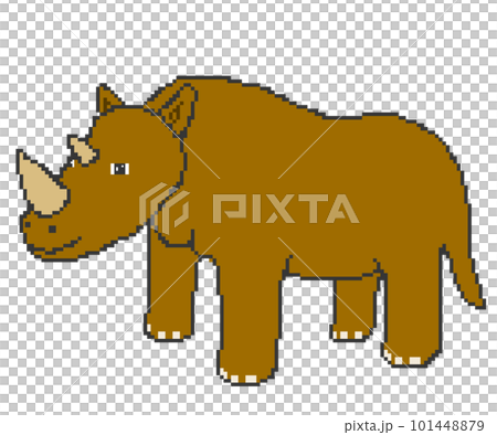 犀牛_圓點圖（棕） 101448879