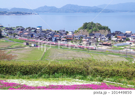 特急やくも号が走る中海沿線の風景 特急やくも号が走る中海沿線の風景 101449850