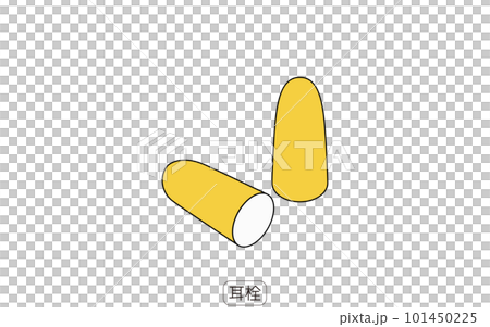 耳栓　手軽に使える騒音対策グッズのイラスト 101450225