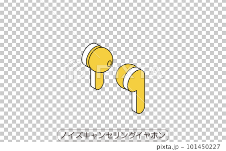 ノイズキャンセリングイヤホン　手軽に使える騒音対策グッズのイラスト 101450227