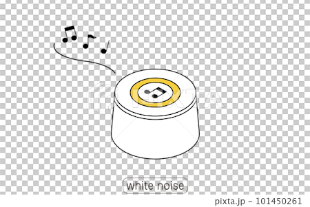 ホワイトノイズ 手軽に使える騒音対策グッズのイラスト ホワイトノイズ 手軽に使える騒音対策グッズのイラスト 101450261