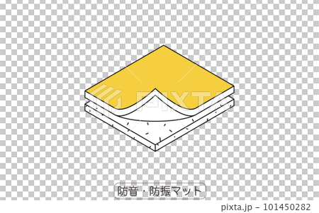 防音マット・防振マット　賃貸物件でもできる騒音対策のイラスト 101450282