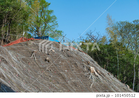 法面保護工事 法面のラス張り 法面保護工事 法面のラス張り 101450512
