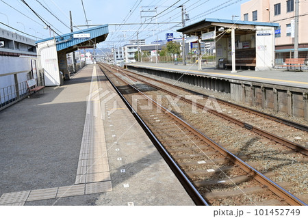 手柄駅の駅構内(山陽電気鉄道本線) 手柄駅の駅構内(山陽電気鉄道本線) 101452749