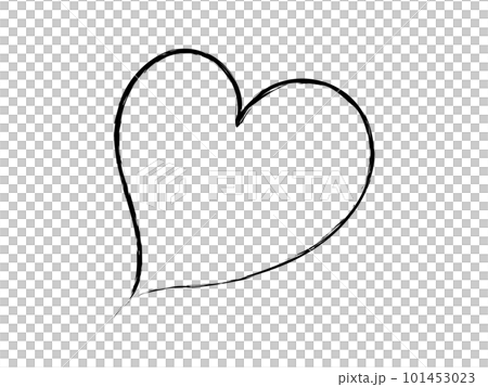 Simple heart loose speech bubble line drawing 101453023
