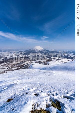 北海道　ニセコ　ニセコアンヌプリ　山頂　登山　羊蹄山　スキー　スノーボード　バックカントリー 101453893