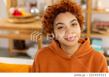 african american girl with curly hair