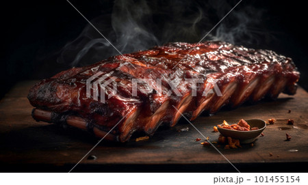 BBQ Pork Rib. Generative AI 101455154