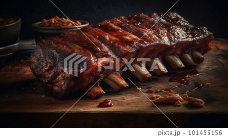 BBQ Pork Rib. Generative AI 101455156