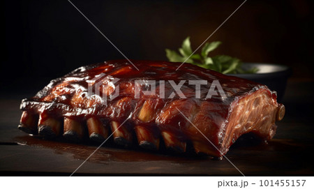BBQ Pork Rib. Generative AI 101455157