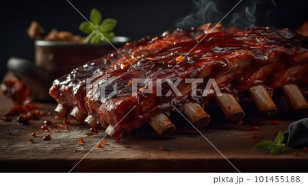 BBQ Pork Rib. Generative AI 101455188