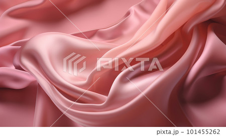 Smooth and Soft pink Satin Silk Background. Generative AI 101455262