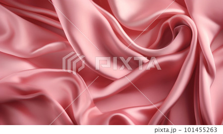Smooth and Soft pink Satin Silk Background. Generative AI 101455263