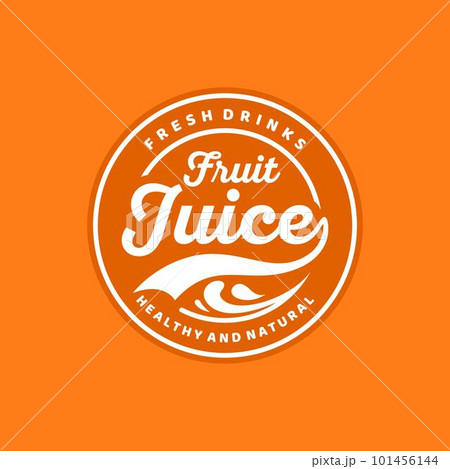 Fresh Fruit Juice Emblem Logo Vector Design Fresh Fruit Juice Emblem Logo Vector Design 101456144