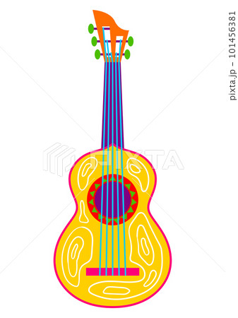 Mexican guitar. Traditional holiday item. Stylized illustration for celebration Cinco de Mayo. 101456381