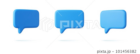 3d Blank speech bubble pin 101456382