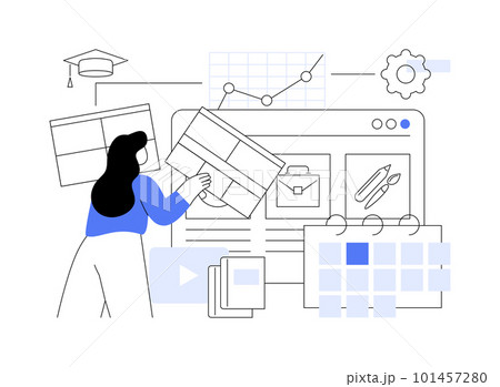 Learning management system abstract concept...のイラスト素材 [101457280] - PIXTA