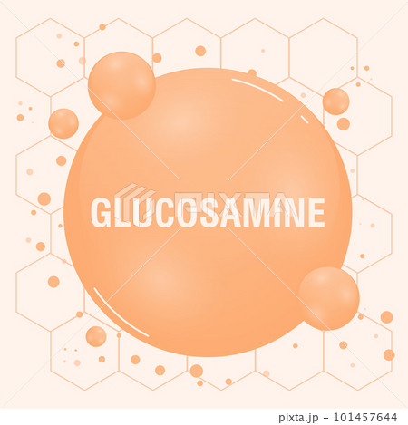 Glucosamine dietary supplement molecule. Used in treatment of osteoarthritis. Vector illustration 101457644