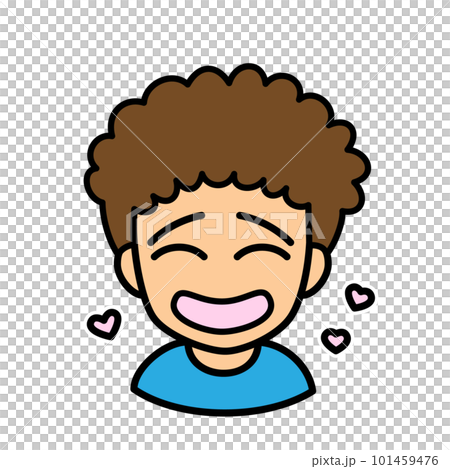 博客圖標矢量版男02自然燙尷尬臉 101459476