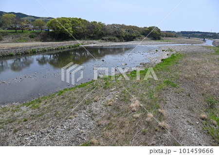 栃木県 大田原市 那珂川 河川敷の風景 101459666
